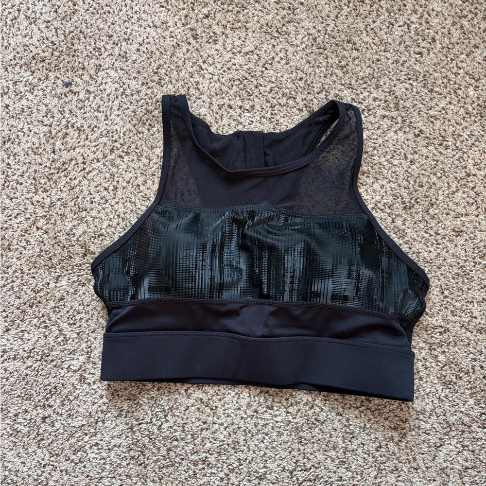 ZYIA Black Textured Sports Bra